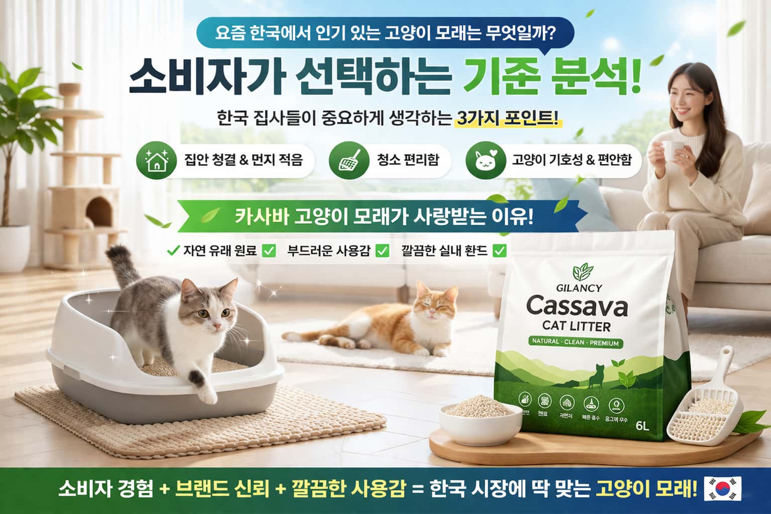 요즘 한국에서 인기 있는 고양이 모래는 무엇일까? 소비자가 선택하는 기준 분석