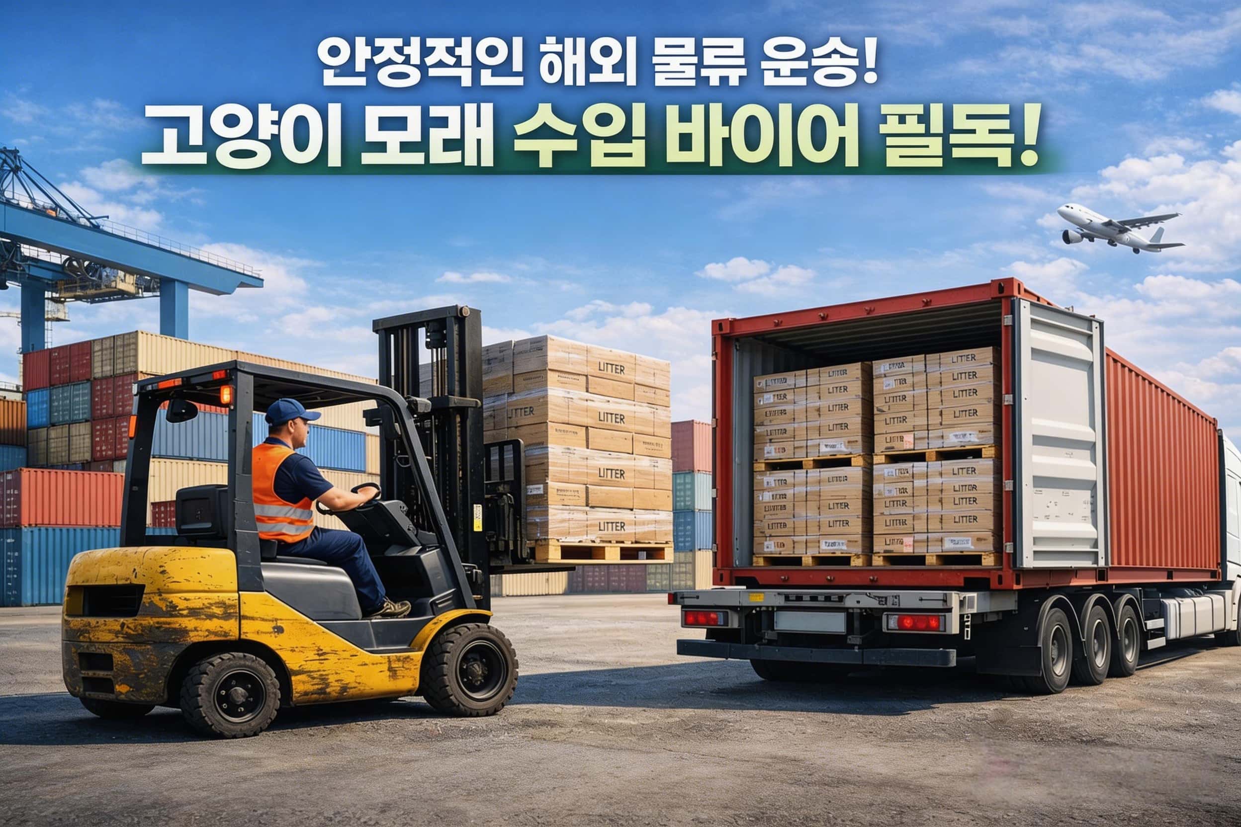 해상 운송 중 고양이 모래가 가루로 변하는 이유는?