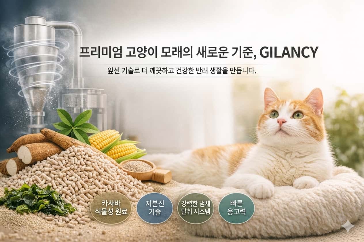 프리미엄 고양이 모래의 새로운 기준, GILANCY