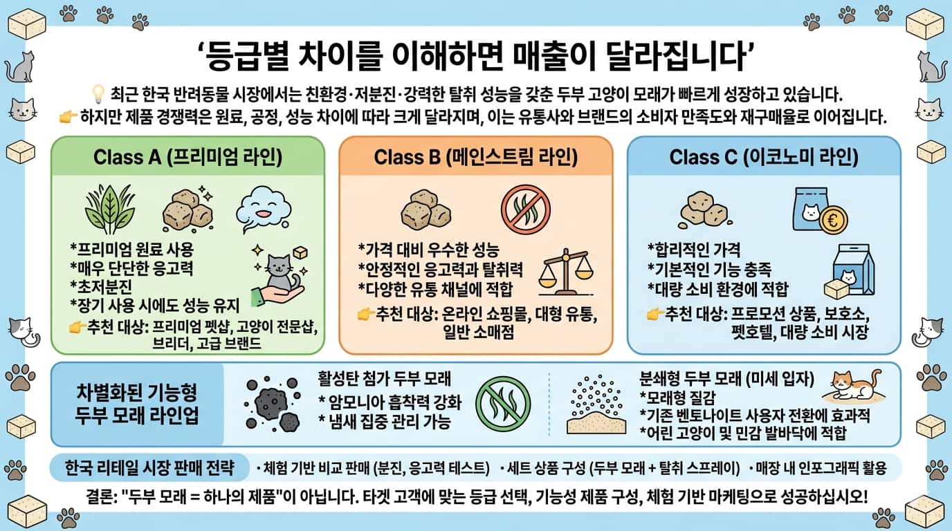한국 시장에서 주목해야 할 두부 고양이 모래 선택 전략
