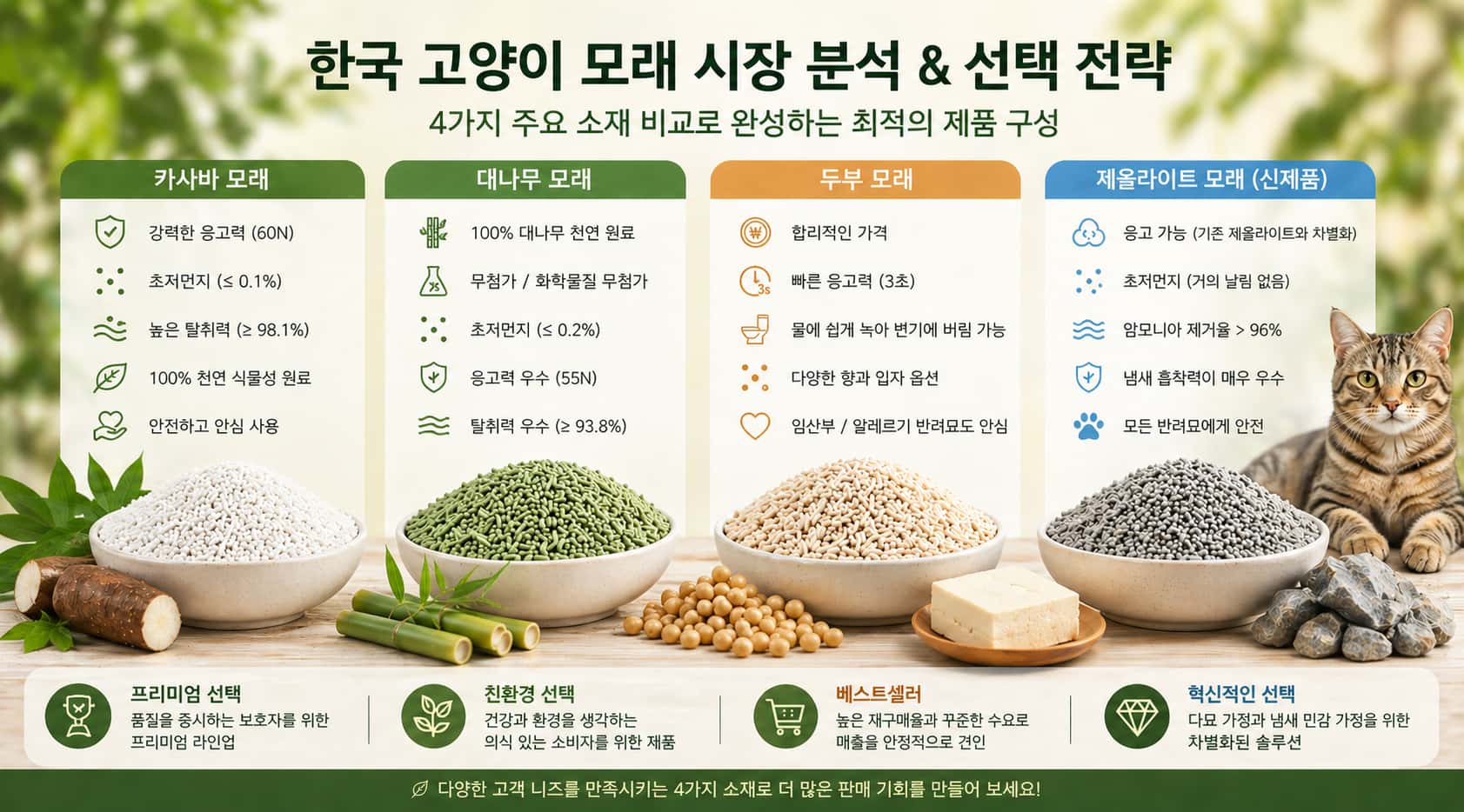 한국 고양이 모래 시장 분석 & 선택 전략
