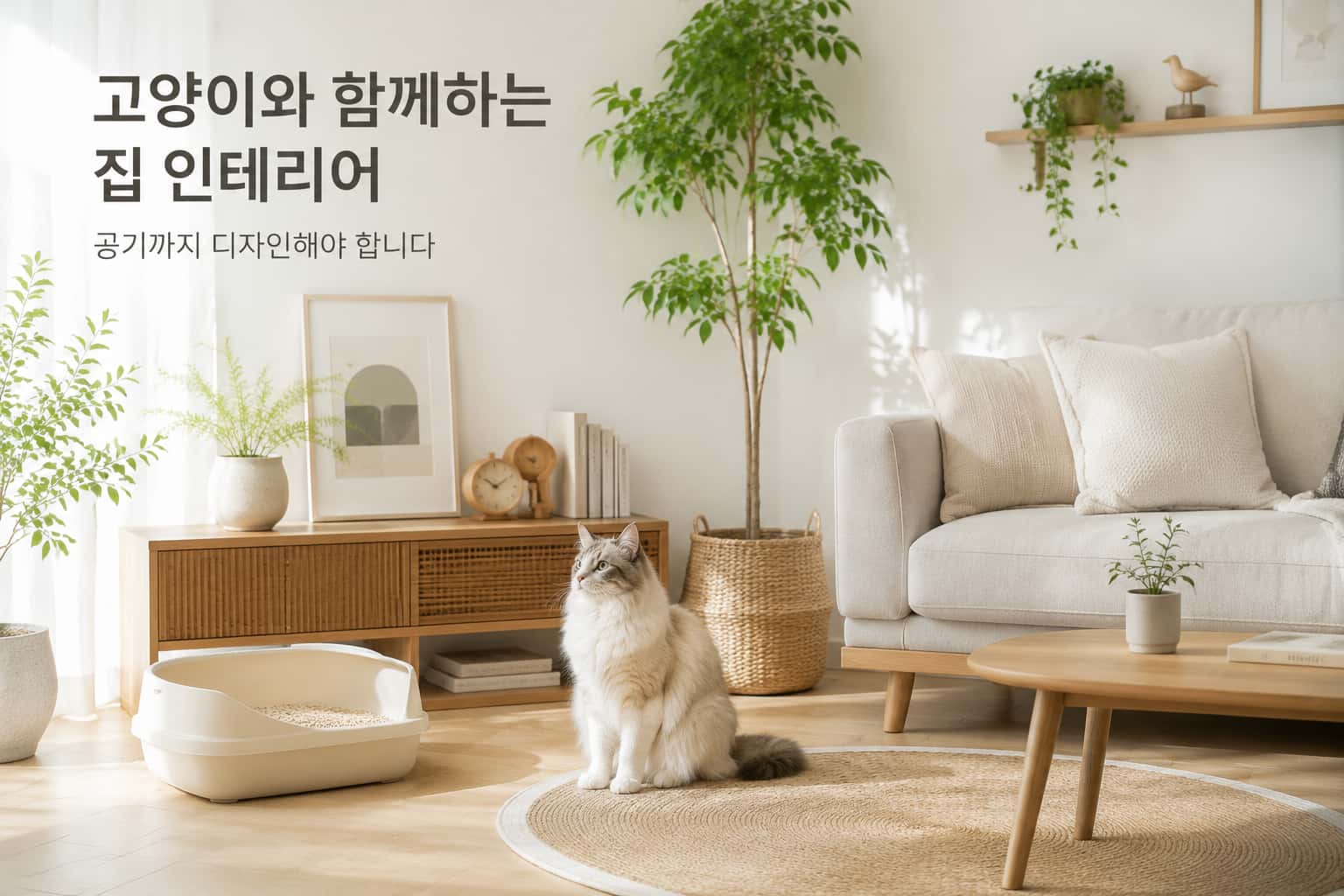 고양이와 함께하는 집 인테리어, 공기까지 디자인해야 합니다