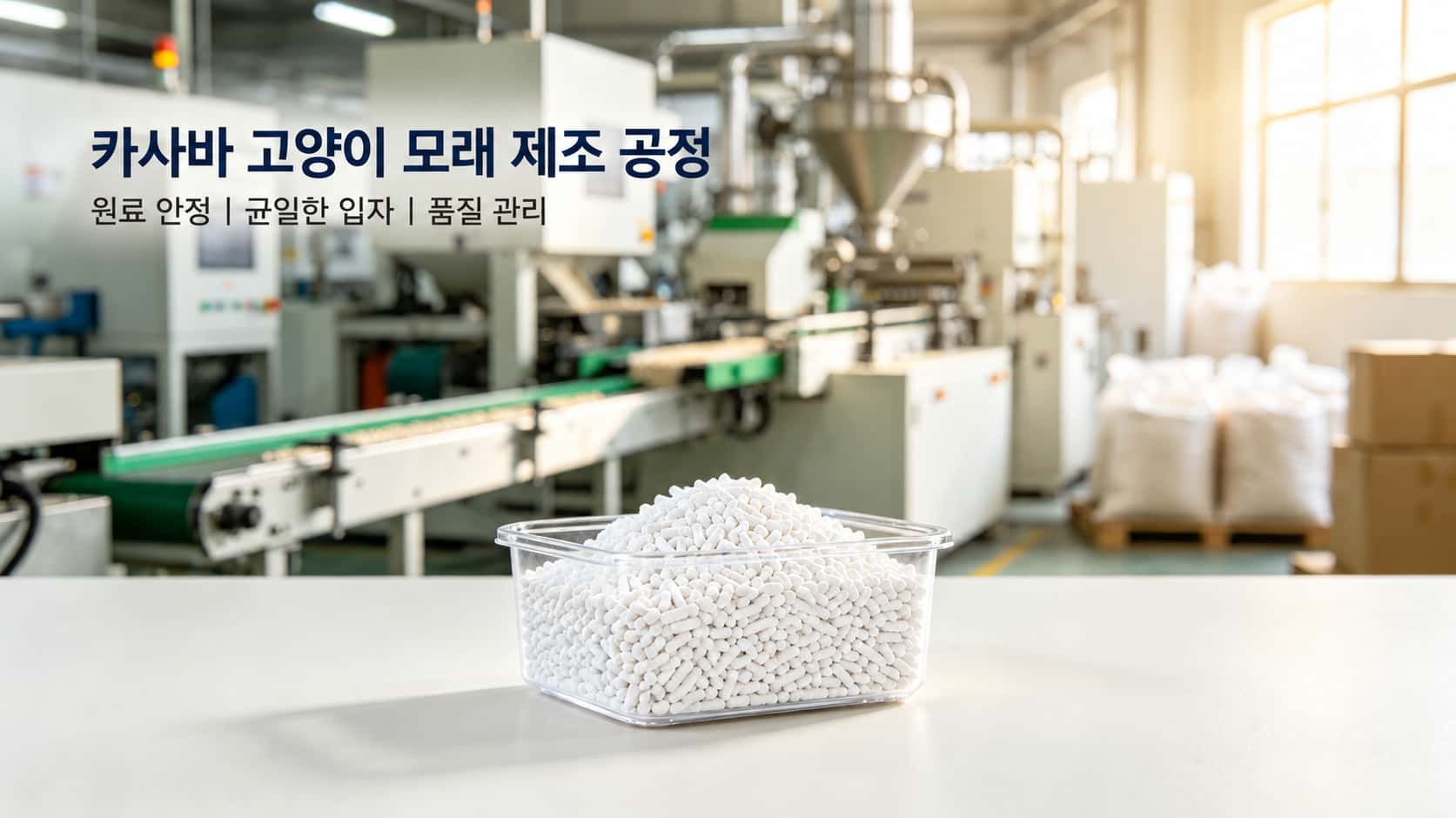 카사바 고양이 모래는 어떻게 만들어질까요?