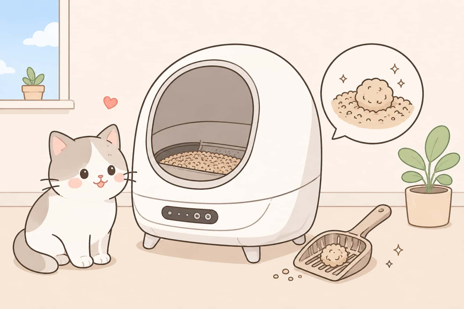 자동 화장실에는 어떤 고양이 모래가 가장 적합할까요?
